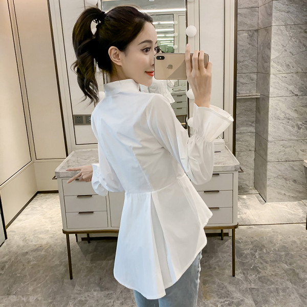 Camasa casual dama model asimetric si maneca lunga