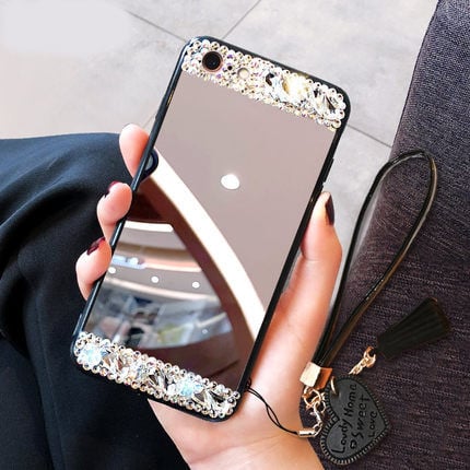 Θήκη καθρέφτη με πέτρες για iPhone 6 Plus και iPhone 6S Plus