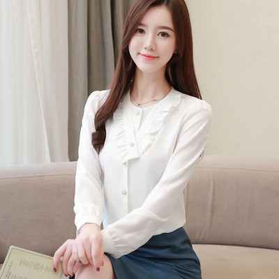 Új modell női ing kerek nyakkivágással és gombokkal