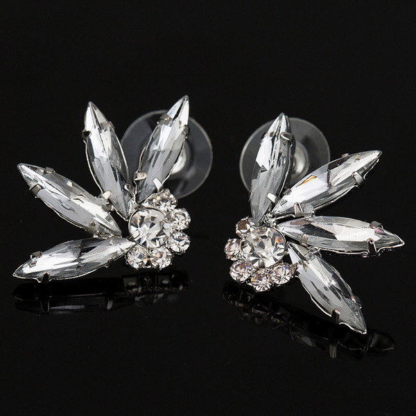 Elegáns női fülbevaló ezüst- és aranyozással