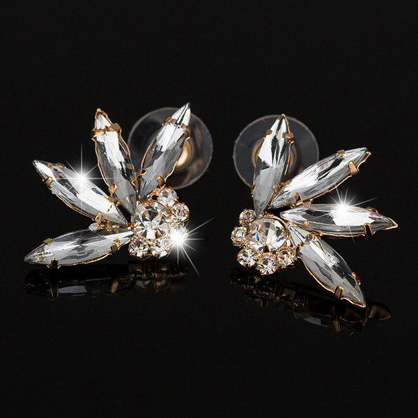 Elegáns női fülbevaló ezüst- és aranyozással