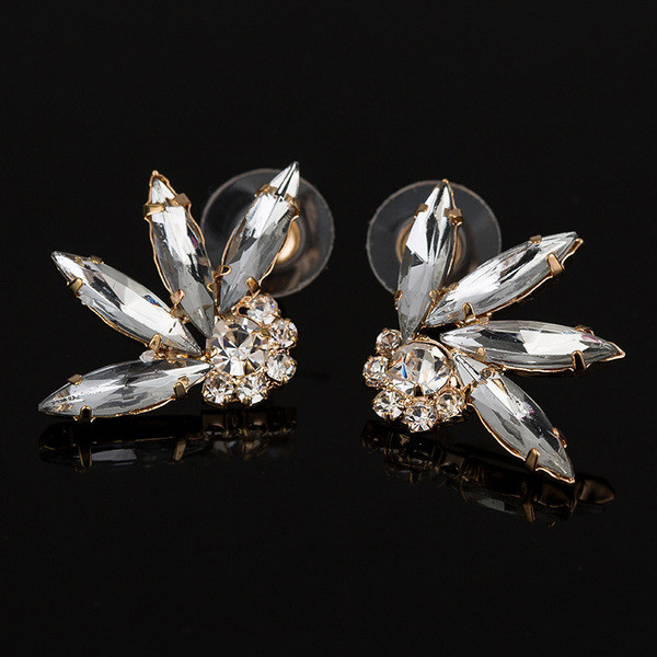 Elegáns női fülbevaló ezüst- és aranyozással