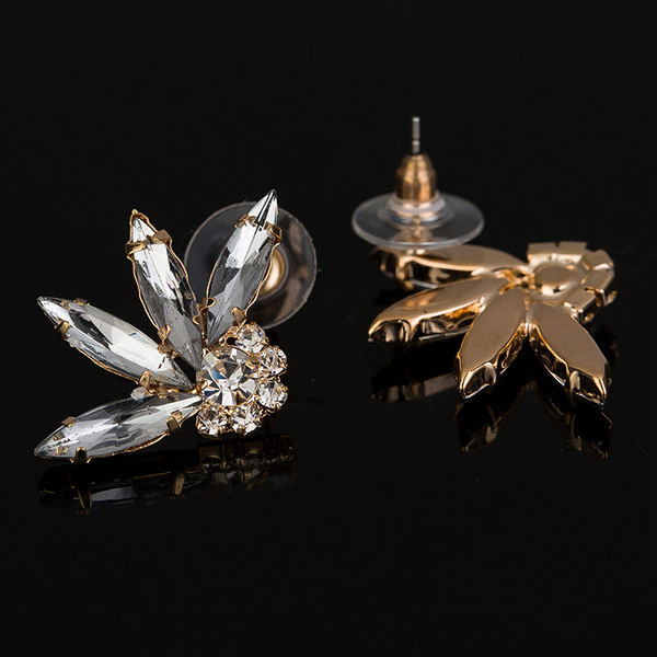 Elegáns női fülbevaló ezüst- és aranyozással