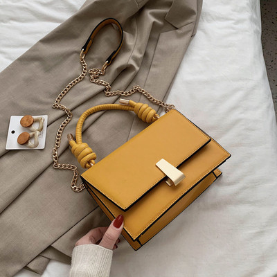 Moderni moteriška rankinė iš eko odos su metaliniu užsegimu, trumpa ir ilga rankenomis