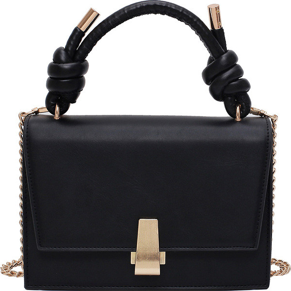 Moderni moteriška rankinė iš eko odos su metaliniu užsegimu, trumpa ir ilga rankenomis