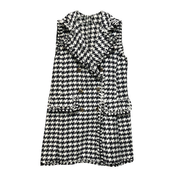 Languota moteriškos suknelės tipo liemenė su špico iškirpte