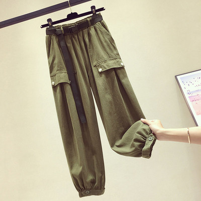 Нов модел ежедневен дамски панталон с колан и джобове
