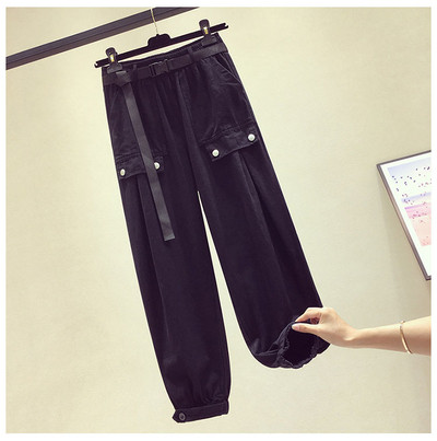 Novi model casual ženskih hlača s remenom i džepovima