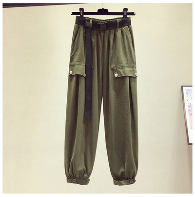 Novi model casual ženskih hlača s remenom i džepovima