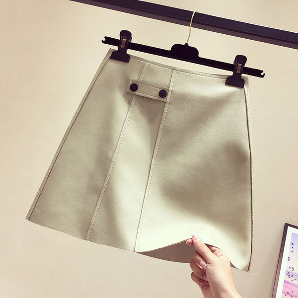 Új modell rövid női szoknya magas derékkal, A-vonallal
