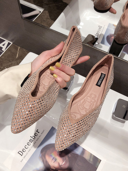 Pantofi casual de dama cu talpa plate si pietre