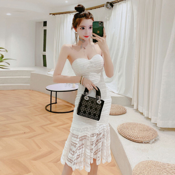 Rochie lunga de dama eleganta cu dantela