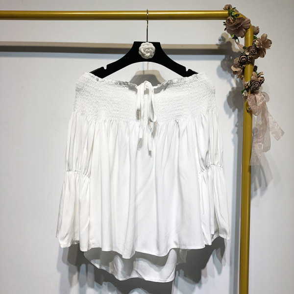 Cămașă de primăvară damă cu decolteu barcă - model larg