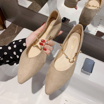 Pantofi casual dama cu talpa plata si lant