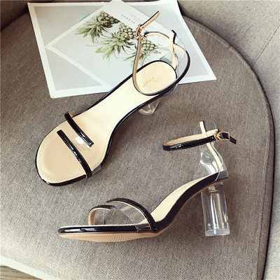 Moodsad naiste sandaalid 8 cm kontsa ja rihmaga