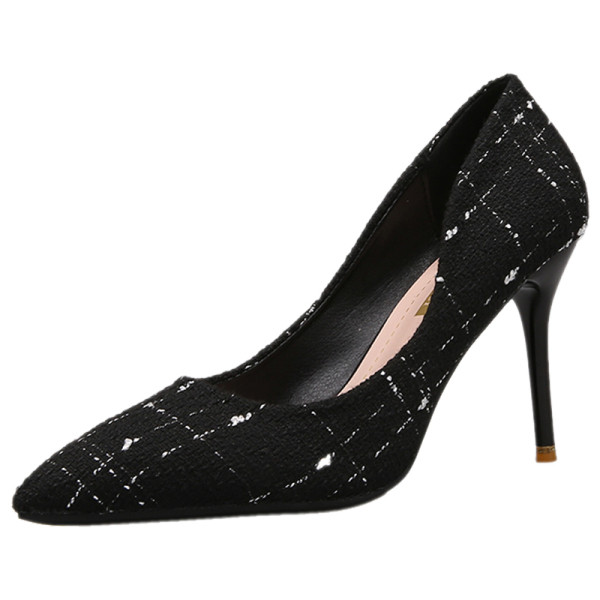 Stilingas moteriškas languotas batų smailus modelis