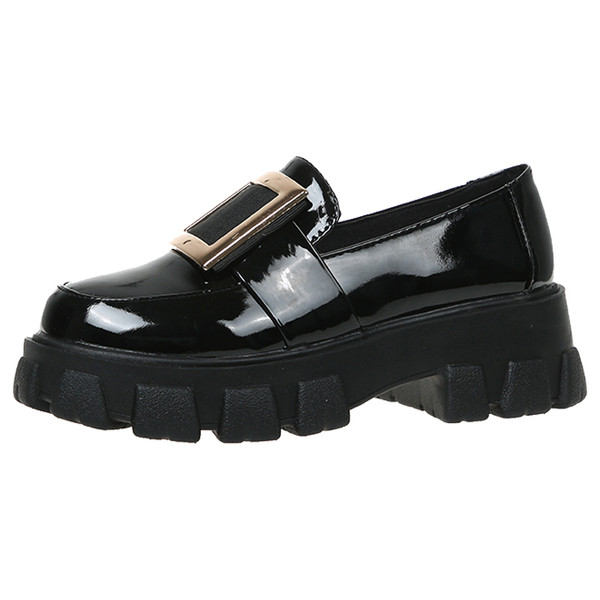 Pantofi moderni de dama cu catarama metalica patrata