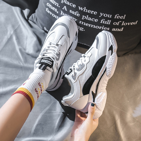 Adidași sport și casual damă cu element din piele intoarsa