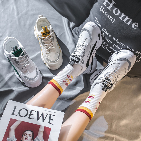 Adidași sport și casual damă cu element din piele intoarsa