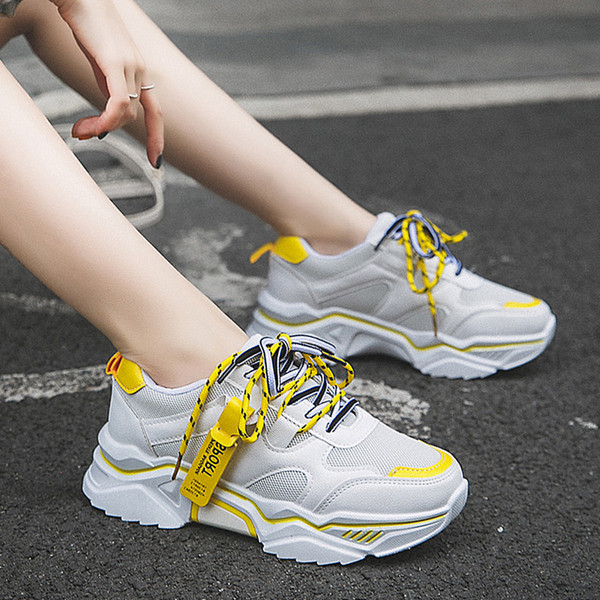 Pavasariniai moteriški sportiniai sportbačiai su spalvingais kaklaraiščiais