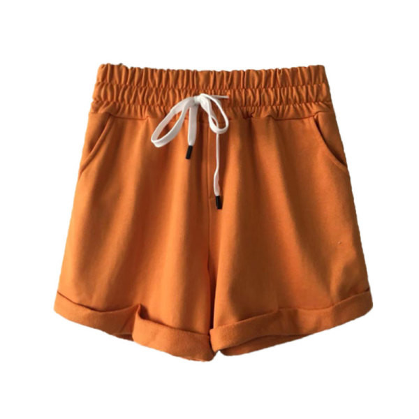 Paprasti medvilniniai šortai su elastiniu juosmeniu ir kaklaraiščiais