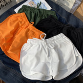 Moteriški trumpi sportiniai šortai elastingu juosmeniu