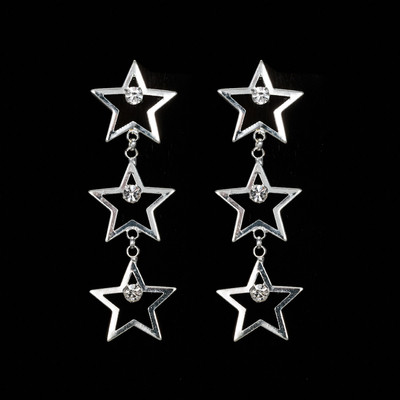 Модерни дамски висящи обеци във формата на звезда 