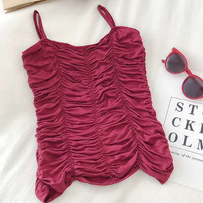 Набран дамски потник с тънки презрамки