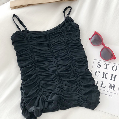 Набран дамски потник с тънки презрамки