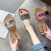 Дамски ежедневни чехли с равна подметка  и силиконова каишка