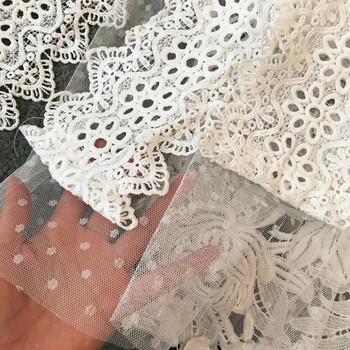 Пролетна дамска пола с висока талия, дантела и тюл