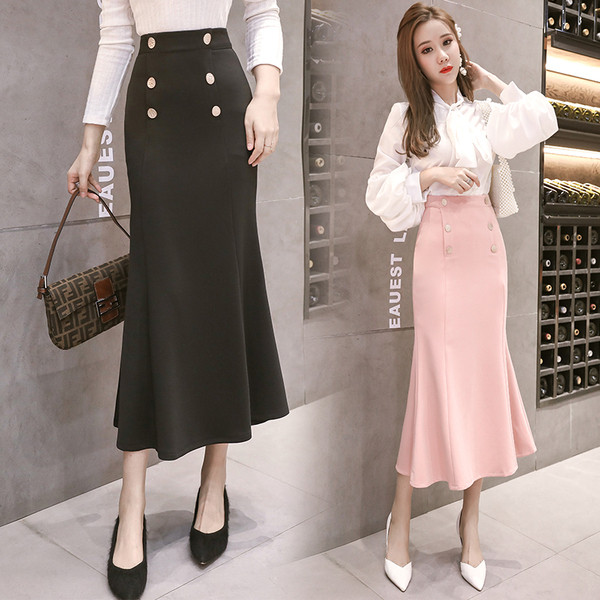 Ежедневна дамска дълга пола с висока талия 