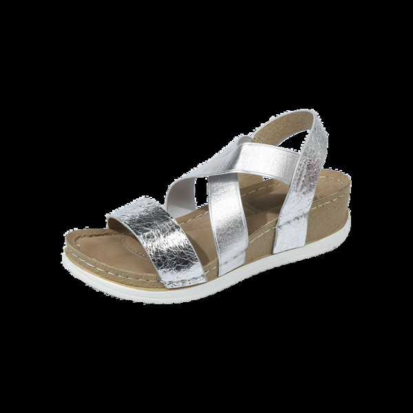 Нов модел дамски сандали с платформа и каишки от еко кожа