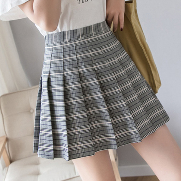 Дамска ежедневна къса плисирана пола с висока талия