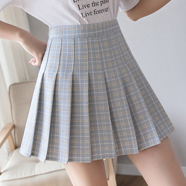 Дамска ежедневна къса плисирана пола с висока талия