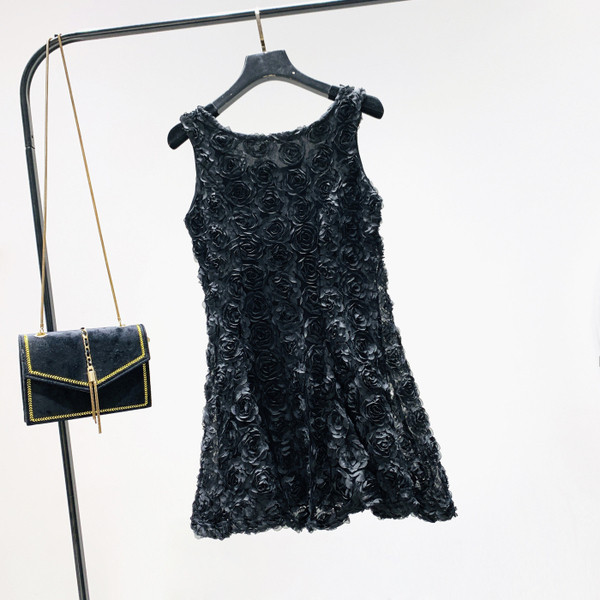 Нов модел дамска рокля с презрамки - разкроен модел