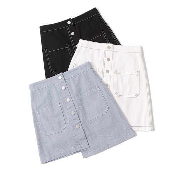 Ежедневна дамска къса асиметрична пола с висока талия 