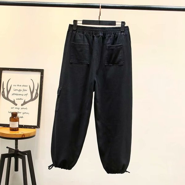 Pantaloni lungi dama casual cu talie inalta si elastic