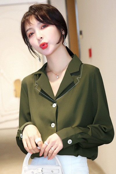 Camasa de dama eleganta model nou cu nasturi si maneci lungi