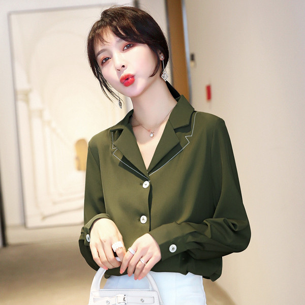 Camasa de dama eleganta model nou cu nasturi si maneci lungi