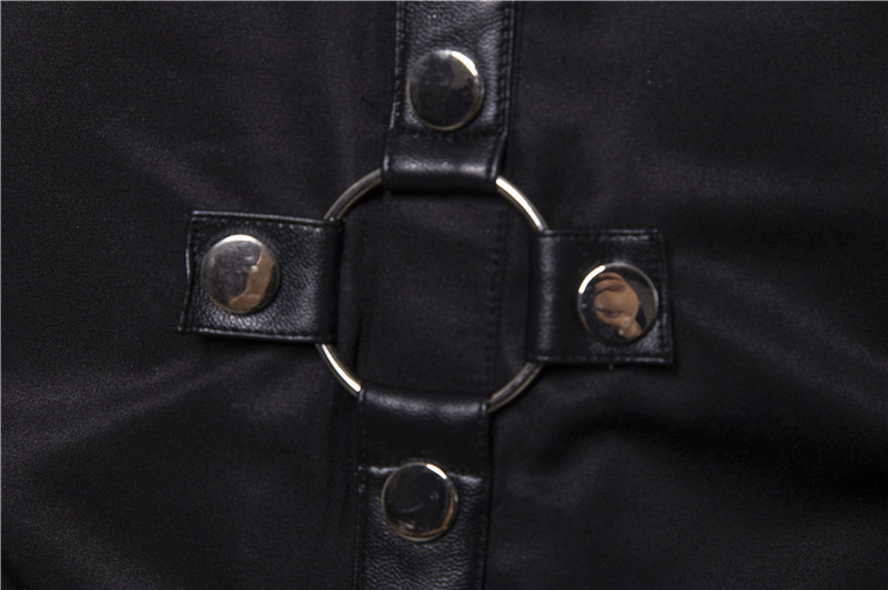 Модерна мъжка риза с дълъг ръкав и метални халки