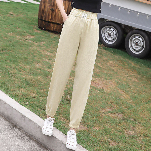 Pantaloni lungi sport de dama cu talie elastica