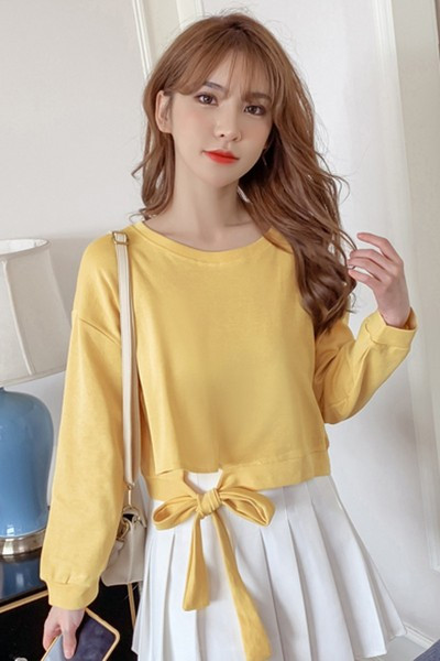 Bluza de dama cu cravate si decolteu oval