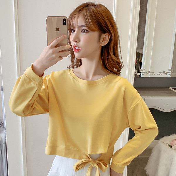 Bluza de dama cu cravate si decolteu oval