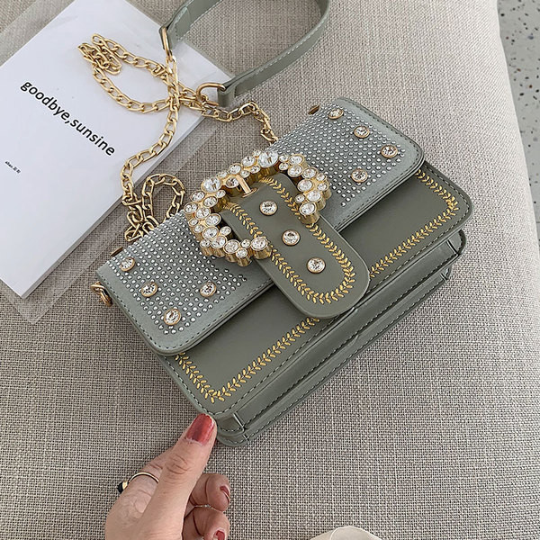 Geanta de dama moderna cu catarama si pietre