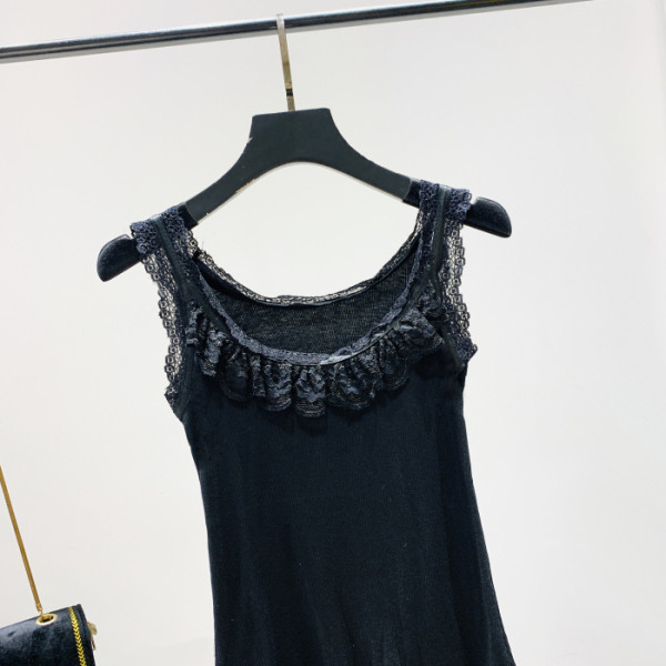 Maieu de dama model nou de culoare neagra cu dantela