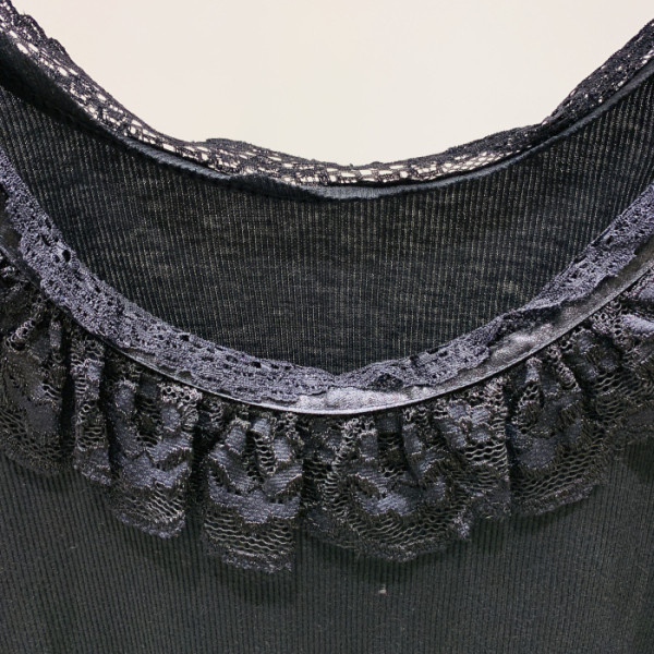 Maieu de dama model nou de culoare neagra cu dantela