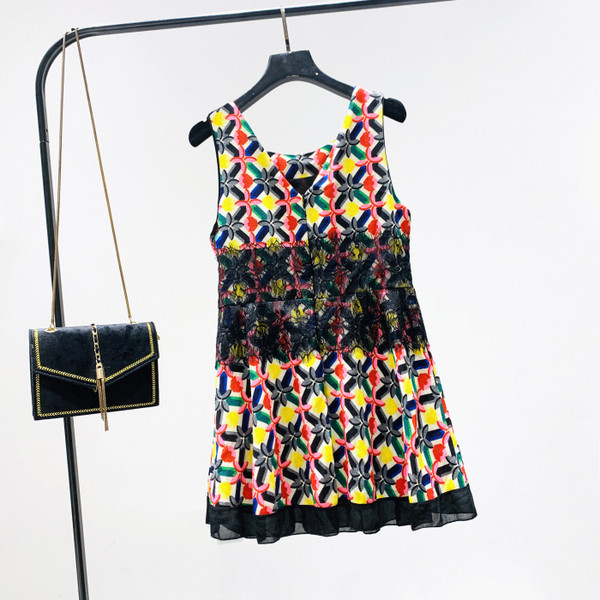 Rochie de dama colorata cu bretele - model croiat