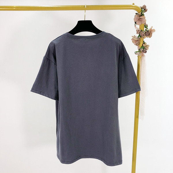 Ежедневна тениска с бродерия и къс ръкав