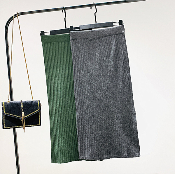 Uue mudeli pikk lõhikute ja kõrge vöökohaga naiste seelik